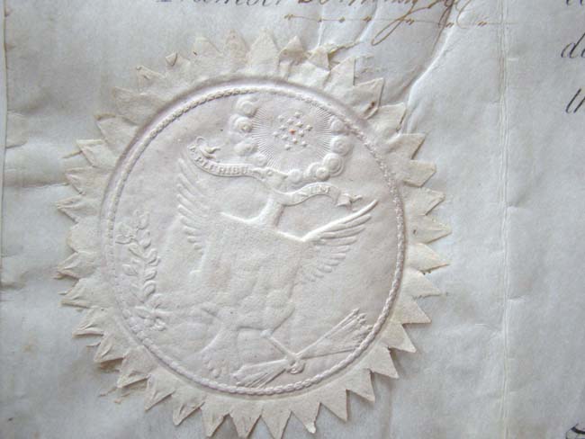 A Ships' Passport signed by President THOMAS JEFFERSON and future President JAMES MADISON on Feb. 9, 1804 — image 5